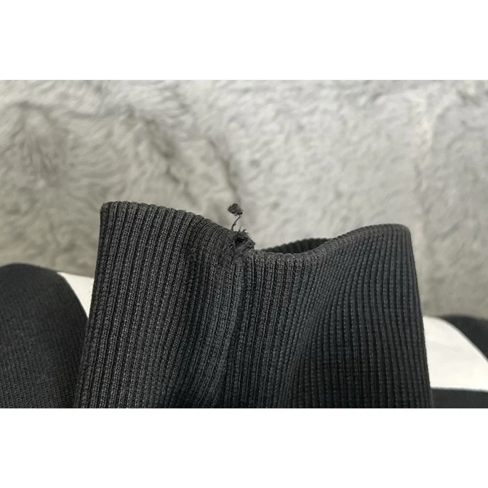 Adidas Track Jacket Top Large Print Women's Size Small Black‎ Faded READ - Picture 9 of 10